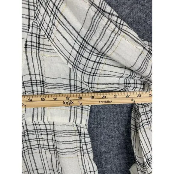 Anthropologie Darlene Plaid Peasant Blouse Women’s Size M Lightweight Wool Blend - Picture 5 of 10